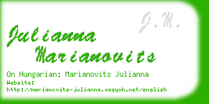 julianna marianovits business card